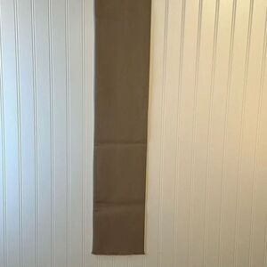 Vintage Carara Fringed Scarf 100% Wool Double Thickness Tan Classic Wrap Winter